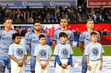 NYCFC, Charlotte FC 'ye karşı. 27 Nisan 2024, New York, ABD: NYCFC ve Charlotte FC arasındaki futbol maçı New York Yankee Stadyumu 'ndaki Major League Soccer' ın 10. maçı için geçerlidir. Son 5 yılda baştan başa rekor kırdım.