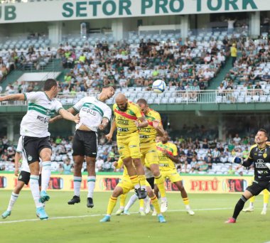 CURITIBA (PR) 28 / 04 / 2024 Coritiba teknik direktörü Guto Ferreira, bu Pazar Curitiba kentinde düzenlenen 2024 Brezilya Şampiyonası 'nda geçerli olan Coritiba ile. 