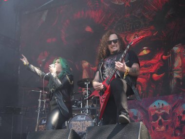 Sao Paulo (SP), Brezilya 04 / 28 / 2024 - Grup, 28 Nisan 2024 Pazar günü Sao Paulo 'nun batı yakasındaki Memorial da America Latina' da düzenlenen Yaz Esintisi Festivali 'nin son gününde İşkence Mangası' nı sahneledi.. 