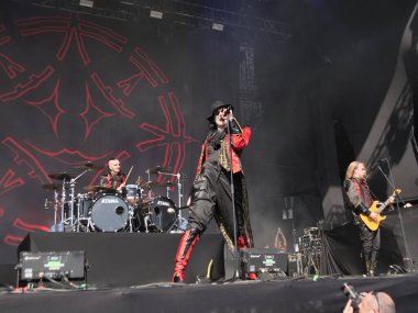 SAO PAULO, Brezilya 04 / 28 / 2024 - Avatar grubu, Sao Paulo 'nun batı tarafındaki Memorial da America Latina' da düzenlenen Yaz Esintisi Festivali 'nin son gününde bu Pazar, 28 Nisan 2024. 