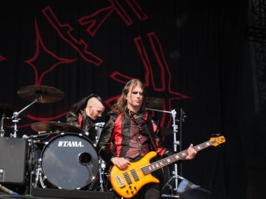 SAO PAULO, Brezilya 04 / 28 / 2024 - Avatar grubu, Sao Paulo 'nun batı tarafındaki Memorial da America Latina' da düzenlenen Yaz Esintisi Festivali 'nin son gününde bu Pazar, 28 Nisan 2024. 