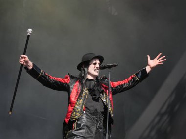 SAO PAULO, Brezilya 04 / 28 / 2024 - Avatar grubu, Sao Paulo 'nun batı tarafındaki Memorial da America Latina' da düzenlenen Yaz Esintisi Festivali 'nin son gününde bu Pazar, 28 Nisan 2024. 