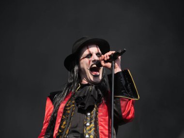 SAO PAULO, Brezilya 04 / 28 / 2024 - Avatar grubu, Sao Paulo 'nun batı tarafındaki Memorial da America Latina' da düzenlenen Yaz Esintisi Festivali 'nin son gününde bu Pazar, 28 Nisan 2024. 