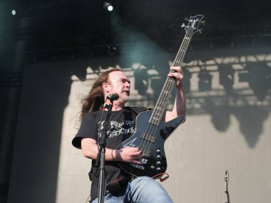 SAO PAULO, Brezilya 04 / 28 / 2024 - Carcas grubu, Sao Paulo 'nun batı tarafındaki Memorial da America Latina' da düzenlenen Yaz Esintisi Festivali 'nin son gününde bu Pazar, 28 Nisan 2024. 