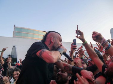 SAO PAULO, Brezilya 04 / 28 / 2024 - KillSwitch Engage grubu Sao Paulo 'nun batısındaki Memorial da America Latin' de düzenlenen Yaz Breeze Festivali 'nin son gününde bu pazar, 28 Nisan 2024