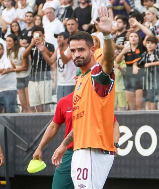SAO PAULO (SP), 04 / 28 / 2024 Sao Paulo şehrindeki Neo Quimica Arena 'da düzenlenen Brezilya Şampiyonası' nın dördüncü turu için geçerli olan Korintliler ve Fluminense arasında oynanan karşılaşmada Renato Augusto