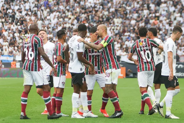 Sao Paulo 2024 Παίκτες Ganso Και Manoel Κατά Διάρκεια Ενός — Φωτογραφία Αρχείου
