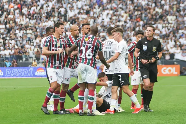 Sao Paulo 2024 Παίκτες Felipe Melo Και Ganso Κατά Διάρκεια — Φωτογραφία Αρχείου