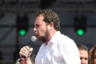 Sao Paulo (SP), Brezilya 05 / 01 / 2024 - Brezilya Cumhuriyeti Başkanı Luiz Inacio Lula da Silva (PT), bakanlar Alexandre Padilha (Kurumsal İlişkiler), Anielle Franco (Irksal Eşitlik), Cida Goncalves 