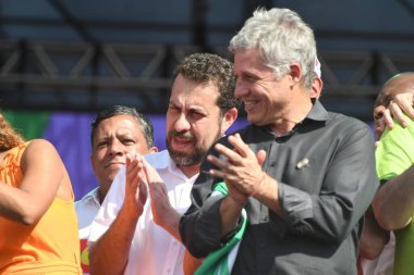 Sao Paulo (SP), Brezilya 05 / 01 / 2024 - Brezilya Cumhuriyeti Başkanı Luiz Inacio Lula da Silva (PT), bakanlar Alexandre Padilha (Kurumsal İlişkiler), Anielle Franco (Irksal Eşitlik), Cida Goncalves 