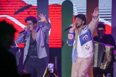 Sao Paulo (SP), 05 / 02 / 2024 Luan Santana, bu sabah Ana Castelo, Melody, Luan Santana ve Mc Daniel 'ın katılımıyla yeni görsel-işitsel projesini kaydeden şarkıcı Nattan' ın DVD 'sine katıldı.