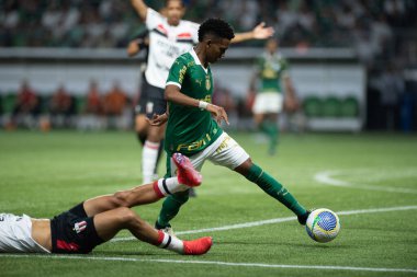Sao Paulo (SP), Brezilya 05 / 02 / 2024 - Palmeiras ile Botafogo-SP arasında oynanan karşılaşmada Estevao, 2024 Brezilya Futbol Kupası 'nın üçüncü etabı olan Allianz Parque' da düzenlendi.