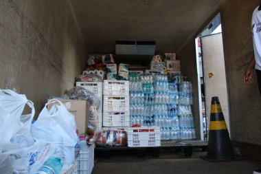 CURITIBA (PR), 05 / 05 / 2024 Brezilya Serisinin 5. turu için geçerli olan Vasco ile Athletico PR maçı öncesinde Rio Grande do Sul sakinlerine yardım kampanyası 