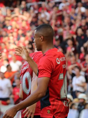 CURITIBA (PR), 05 / 05 / 2024 Oyuncu Erick, Ligga Arena 'da oynanan 5. Brezilya Serisi A Şampiyonası' nda Vasco 'ya karşı oynanan Athletico PR karşılaşmasında golünü kutluyor. 