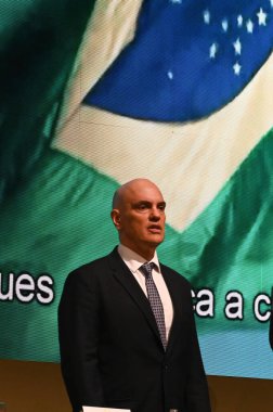 Sao Paulo (SP), Brezilya 05 / 06 / 2024 Alexandre de Moraes, STF (Yüksek Federal Mahkeme) bakanı, Sao Paulo Eyaleti Sayıştayı 'nın 100. yıldönümü onuruna düzenlenen törene katıldı.