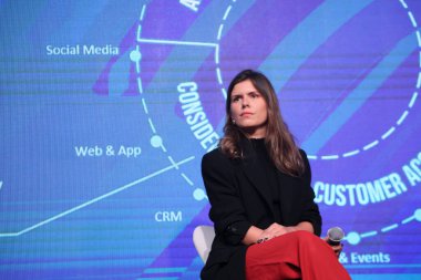 Sao Paulo (SP), Brezilya 05 / 08 / 2024 Panel Markaları. Conmebol sponsorluk platformunda hayran odaklı stratejiler, Latam medya ve sponsorluk başkanı Daniella Simionato 'nun katılımıyla