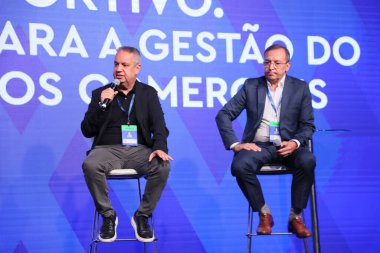 Sao Paulo (SP), 05 / 08 / 2024 hadise / Spor / SUMIT / SP Spor Paneli Pazarlama. Futbol yönetiminin gelirinin ticari ortaklarla ortaklaşa optimize edilmesi ve idari direktör Eduardo Toni 'nin katılımı