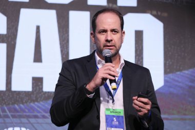 Sao Paulo (SP), Brezilya 05 / 09 / 2024 Ignacio Villaroel, Club Atletico River Plate başkan yardımcısı, panel yönetimi sırasında: Modern Futbol Stadyumlarının Tutku ve Yönetimi