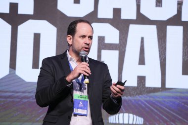 Sao Paulo (SP), Brezilya 05 / 09 / 2024 Ignacio Villaroel, Club Atletico River Plate başkan yardımcısı, panel yönetimi sırasında: Modern Futbol Stadyumlarının Tutku ve Yönetimi