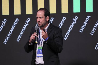 Sao Paulo (SP), Brezilya 05 / 09 / 2024 Ignacio Villaroel, Club Atletico River Plate başkan yardımcısı, panel yönetimi sırasında: Modern Futbol Stadyumlarının Tutku ve Yönetimi