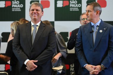 Sao Paulo (SP), 05 / 10 / 2024 - Sao Paulo Tarcisio de Freitas valisi ve Kamu Güvenliği Bakanı Guilherme Derrite, Sao Paulo eyaleti, 4.017 yeni Sivil Polis Teşkilatı 'nın açılışına katıldı.