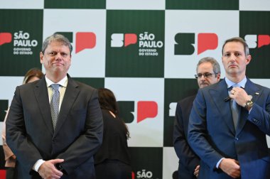 Sao Paulo (SP), 05 / 10 / 2024 - Sao Paulo Tarcisio de Freitas valisi ve Kamu Güvenliği Bakanı Guilherme Derrite, Sao Paulo eyaleti, 4.017 yeni Sivil Polis Teşkilatı 'nın açılışına katıldı.