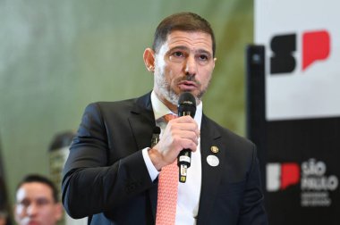 Sao Paulo (SP), 05 / 10 / 2024 - Sao Paulo eyaleti sivil polis genel temsilcisi Artur Jose Dian, 4 bin 017 yeni Sivil Polis ajanının göreve başlamasına katıldı 