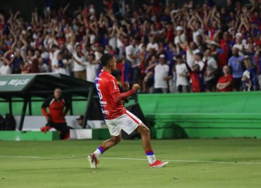 CURITIBA (PR), 11 / 05 / 2024 Magrao, Parana ile Apucarana arasında oynanan maçta 2024 İkinci Lig Parana Şampiyonası 'nın ikinci turu için geçerli olan golünü attı ve kutladı.