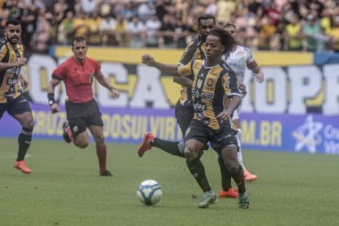 Manaus (AM), 11 / 05 / 2024 - CHAMPIONSHIES B / AMAZONAS / SANTOS - Amazonas 'tan Enio, Amazonas FC ve Santos arasında oynanan karşılaşma sırasında, Brezilya Şampiyonası Serisi B 2024, Manaus' da düzenlenen B 2024 Arena Amazonia 'da oynanan 4. tur için geçerlidir.