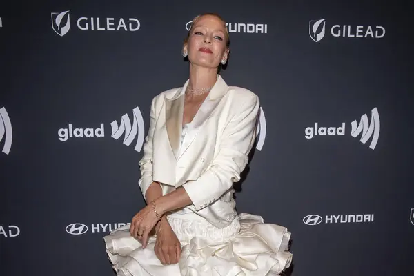 stock image May 11, 2024, New York, New York, USA: Uma Thurman attends the 35th Annual GLAAD Media Awards at New York Hilton Midtown on May 11, 2024 in New York City.  