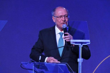 Sao Paulo (SP), 05 / 13 / 2024 - Expo Center Norte 'de düzenlenen Apas Show Fuarı' nın açılış töreninde Brezilya Cumhuriyeti Başkan Yardımcısı Geraldo Alckmin (PSB),.