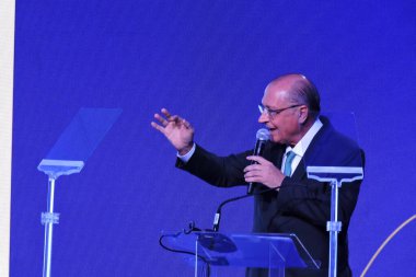 Sao Paulo (SP), 05 / 13 / 2024 - Expo Center Norte 'de düzenlenen Apas Show Fuarı' nın açılış töreninde Brezilya Cumhuriyeti Başkan Yardımcısı Geraldo Alckmin (PSB),.