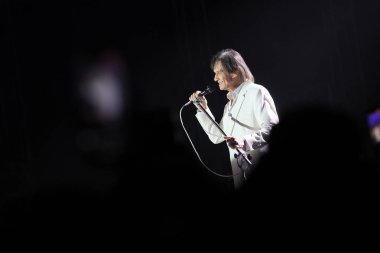 SANTOS (SP), Brezilya 12 / 05 / 2024 - Roberto Carlos bu Pazar Anneler Günü 'nde, Santos' taki Blue Med 'de sahne alacak ve Rio Grande do Sul' daki sellerin kurbanlarına toplam gelirini bağışlayacak. 