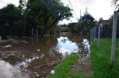 PORTO ALEGRE (RS), Brazil 14/05/2024 The Ipanema neighborhood, south zone of the city of Porto Alegre, flooded again, a survey carried out by the city hall showed that the floods affected more than 157 thousand people  clipart
