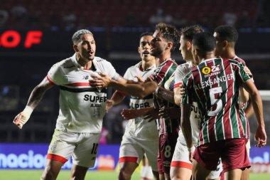 Sao Paulo (SP), 05 / 13 / 2024 - Fluminense 'den koç Fernando Diniz, Sao Paulo' dan forvet Luciano ile bir tartışmaya girdi ve Sao Paulo ile Fluminense arasında oynanan maçta büyük bir kafa karışıklığına yol açtı.