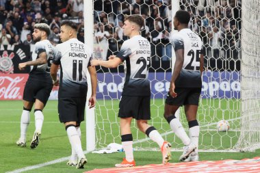 Sao Paulo (SP), 05 / 14 / 2024 FOOTBALL / SOUTH AMERİKAN / CORINTHIANS / ARGENTINOS / JUNIORS / SP Korintliler 'den Yuri Alberto Arjantinli Juniors' a karşı oynadığı maçta golünü kutluyor.