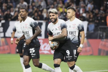 Sao Paulo (SP), 05 / 14 / 2024 FOOTBALL / SOUTH AMERİKAN / CORINTHIANS / ARGENTINOS / JUNIORS / SP Korintliler 'den Yuri Alberto Arjantinli Juniors' a karşı oynadığı maçta golünü kutluyor.