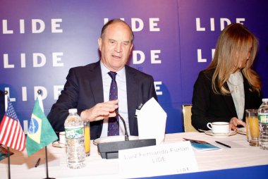 New York (ABD), 05 / 14 / 2024 - Lide Brazil Yatırım Forumu sırasında eski Kalkınma, Sanayi, Ticaret ve Hizmetler Bakanı Luiz Fernando Furlan. 