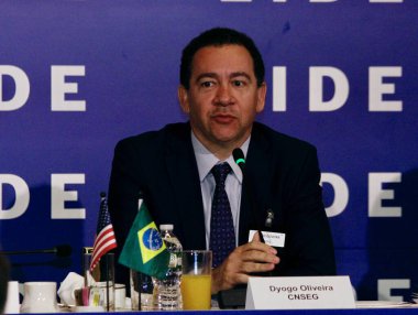 New York (ABD), 05 / 14 / 2024: Lide Brazil Investment Forum sırasında Lide Group of Business Leaders tarafından düzenlenen CNseg (Ulusal Sigorta Konfederasyonu) başkanı Dyogo Oliveira.