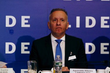 New York (ABD), 05 / 14 / 2024: Lide Brazil Yatırım Forumu sırasında Paraiba eyaletinin PP partisine bağlı federal milletvekili Aguinaldo Ribeiro.