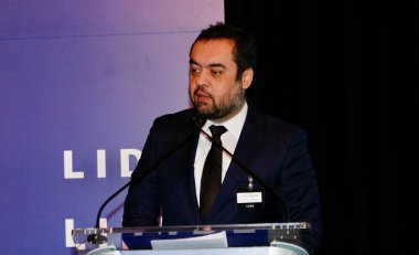 New York (ABD), 05 / 14 / 2024: Lide Brazil Investment Forum sırasında Lide Group of Business Leaders tarafından düzenlenen Rio de Janeiro eyaleti valisi Claudio Castro. 