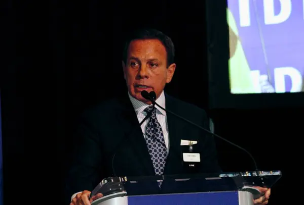 stock image New York (USA), 05/14/2024: Joao Doria, former governor of the state of Sao Paulo, during the Lide Brazil Investment Forum, held by Lide  Group of Business Leaders. 