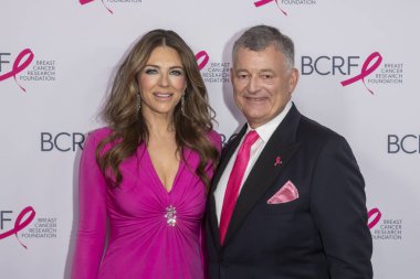 Breast Cancer Research Foundation Hot Pink Party. May 14, 2024, New York, New York, USA: (L-R) Elizabeth Hurley and William Lauder attend the Breast Cancer Research Foundation Hot Pink Party at The Glasshouse on May 14, 2024 in New York City.   clipart