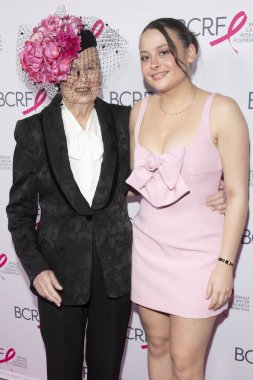 Breast Cancer Research Foundation Hot Pink Party. May 14, 2024, New York, New York, USA: (L-R) Roslyn Goldstein and Tillie Glucksman attends the Breast Cancer Research Foundation Hot Pink Party at The Glasshouse on May 14, 2024 in New York City clipart
