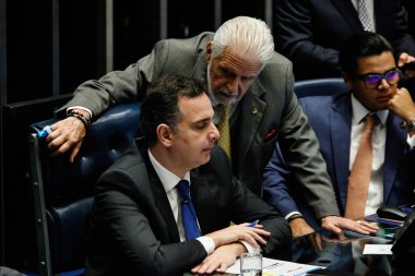 Brasilia (DF), 15 / 05 / 2024 - SENADO / FEDERAL / SESSAOP / DF - Cumhurbaşkanı Senatör Rodrigo Pacheco (PSD-MG) başkanlığındaki Brasilia Federal Senatosu Genel Kurulunda Düzenli Düzenli Oturum, 15 Mayıs Çarşamba günü