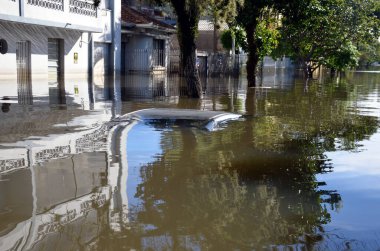 Porto Alegre (SC), Brezilya 05 / 16 / 2024 Tarihsel Merkezi ve Porto Alegre kentindeki 4. Bölge 'de bu Perşembe günü meydana gelen sel felaketlerinin kaydı (15)).