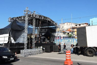 Sao Paulo (SP), 05 / 17 / 2024 - Virada Kültür 2024 'te M' Boi Mirim Sahnesi Meclisi Mc Davi, Claudia Leitte ve diğer etkinliklerin hafta sonu Avenida Luiz Gushiken 'de kurulacak bir arenada sahne alacakları yer..