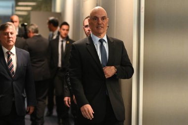 Sao Paulo (SP), Brezilya 05 / 20 / 2024 - Senato Başkanı Rodrigo Pacheco ve Federal Yüksek Mahkeme (STF) Bakanı Alexandre de Moraes, Advogados Enstitüsü avukatları ile öğle yemeğine katıldı.