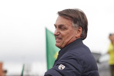 PASSO FUNDO (RS), Brazil 03/05/2024 - Former president Jair Bolsonaro arrives in the city and is received by supporters this Tuesday (05). Then, Bolsonaro headed to Nao-me-Toque/RS to visit Expodireto