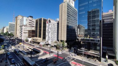 Sao Paulo (SP), Brezilya 05 / 23 / 2024 - Avenida Paulista 'daki Praca do Ciclista bölgesinde yapılan çalışmalar, 2 Haziran' da gerçekleşen LGBT + Parade üçlüsünün geleneksel rotasını değiştirdi. 
